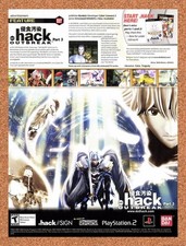 2002 Dot Hack Outbreak Part 3 PS2 Original Advertisement / Retro Promo v2 picture