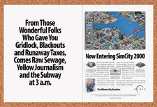 1994 Sim City 2000 PC Original Advertisement / Retro Promo v4 picture