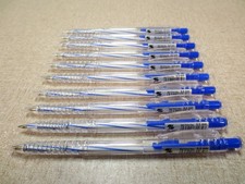 Thien Long TL-027 Retractable Ballpoint Pen 0.5mm tip Blue Writing 10Pcs Chipy picture