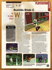 1998 Bushido Blade 2 Playstation 1 PS1 PREVIEW Vintage Print Ad/Poster Promo Art picture