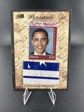 2018 The Bar Pieces of the Past - Barack Obama Original Stamp and Pennant Relic picture