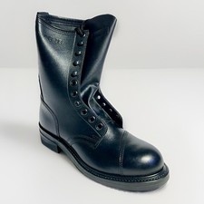 Genuine VTG Steel Toe US Military Leather Climbers Boots - Sz Mens 8.5 N. NIB picture