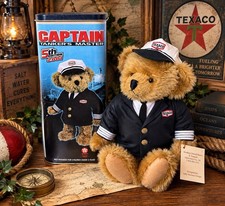 2001 Texaco Captain Tanker’s Master Bear 5th Edition Tin Bank Tags 16” picture