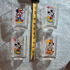 McDonald's 2000 Walt Disney World Celebration Glass Tumbler Cups Set of 4 picture
