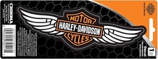 Harley-Davidson Winged Bar & Shield Decal Orange, White & Black Decal, 6.5