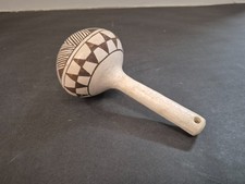 Rare Vintage Acoma Pueblo Pottery Painted Rattle signed by L.P picture