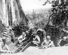Marines Man Japanese 75 mm Gun on Guadalcanal WWII WW2 8x10 Photo 875c picture