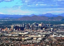 PHOENIX ARIZONA SKYLINE Scenic City Buildings Mountains Picture Photo 8x10 picture