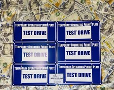 6 Temporary Operating Permits Test Drive Tag Dealer Plate Blue Car Tags picture
