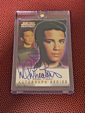 RARE 2000 STAR TREK TNG PROFILES WIL WHEATON AUTOGRAPH CARD A4 1ST AUTO CRUSHER picture