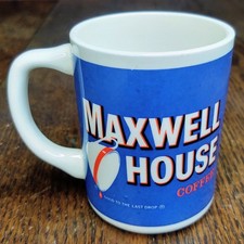VTG Maxwell House Coffee Mug Good To The Last Drop Blue General Foods picture