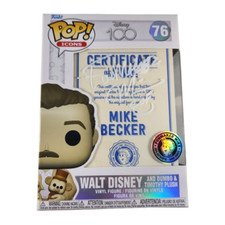 Funko Pop 76 Walt Disney with Dumbo & Timothy Plush SIGNED BY MIKE BECKER picture