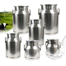 12L-60L Stainless Steel Milk Cans Storage Pail Bucket Oil Barrel Canister + Lid picture