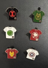 Disneyland 2024 DLR Hidden Mickey Disney Marvel T-Shirt Full 6 Pin Set + Chaser picture