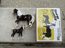 RARE Breyer Horse Vintage Club #712376 Dusk & Dawn Charcoal Marabella Amber Set picture