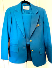 VTG.  EASTERN AIRLINES STEWARDESS UNIFORM w NAME, FLT. WINGS & ORIG. GARMENT BAG picture