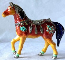 Trail of Painted Ponies Native Jewel Jewelry Box, RARE Vintage 2008 NIB picture