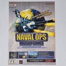 Naval Ops Warship Gunner PlayStation 2 PS2 Authentic Magazine Ad picture