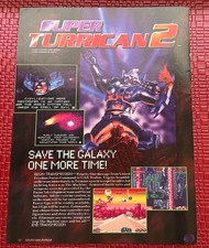 Super Turrican 2 Nintendo Print Ad Poster Art 8”x 10.5” Vintage Rare Colorful picture