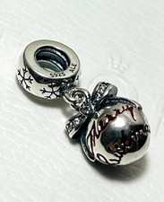 Merry Christmas Bauble Ornament Authentic Sterling Silver Pandora Charm Holidays picture