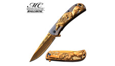 Masters Collection Gold Horse Folding Pocket Knife Assisted Western EDC 8