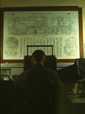 Locomotive lubrication chart in laboratory of Chicago Northwestern- Old Photo 1 picture