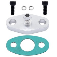 OXCANO 4AN T3 T3/T4 T04 Fitting Turbo Oil Feed Flange Adapter With Gasket Kit picture