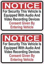 [2x] 3.5X2.5 Audio and Video Recording Consent Magnets picture