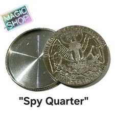Magic Trick Spy Quarter Hollow Coin Magicians Prop T1 picture