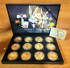 Bugs Bunny Looney Tunes 24K Gold Plated 12 Pieces VERY COLLECTABLE 80 Yr Edition picture