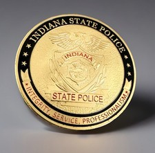 INDIANA STATE POLICE Challenge Coin ·IN STOCK· ·FAST SHIPPING· ·NEW· picture