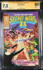 Secret Wars II #2 CGC 7.5 SS Signed Al Milgrom Newsstand 1985 Spider-Man Key MCU picture