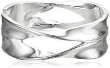 Robert Lee Morris Sculptural Cut-Out Hinged Bangle Bracelet picture