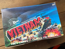 Vietnam Fact Cards - Dart 1988 Trading Cards Box 48 Packs 1980s Flipcards picture