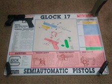 Vintage Glock 17 Gen 1 Armorers Mat / Poster 80s 1980s 33