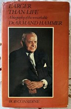 SIGNED Armand Hammer biography with 7-11 CEO signed card provenance picture