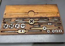 VINTAGE GTD GREENFIELD O.K. LITTLE GIANT LARGE SIZE TAP & DIE SET W CASE - USA picture