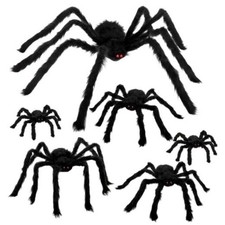 6 Pcs Large Scary Halloween Spider Decorations for Outdoor, Yard picture