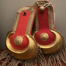 Antique Afghan Army Epaulets - Brass Arabic RARE Afghanistan British War 1800’s picture