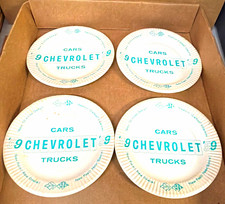 1959 Chevrolet Cars & Trucks Promo Paper Plates Set of 4 Green/White picture