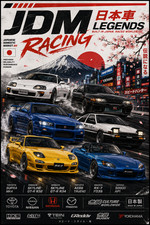 JDM Racing Legends Poster Toyota Nissan Honda Mazda 13x19 Matte Print picture
