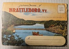Ephemera 1940's Linen type Postcard Brattleboro Vermont Unposted Booklet picture