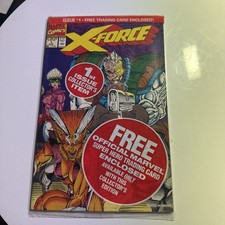 X-FORCE # 1 B (1st series) 1991 Marvel Polybagged with Deadpool Card  picture
