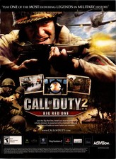 Activision Call of Duty 2 Big Red One Vintage Print Ad 2005 picture