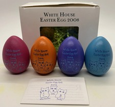 2008 Commemorative White House Easter Eggs George Bush Set Of 4 W/ Original Box picture