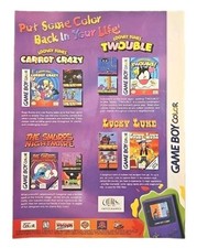 1999 Infogrames Looney Tunes Game Boy Color Original Print Ad - 8