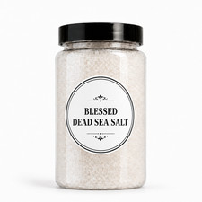 Blessed Dead Sea Salt 400 gm  Jerusalem Holy Land Christian Prayer Gift Holy picture