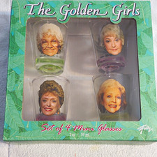 Just Funky The Golden Girls 4pc 2oz/59mL Glass Shot Glass Set, Hand Wash picture