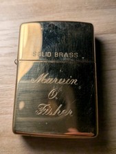 Vintage 1992 Engraved Brass Lighter Zippo  VIII picture
