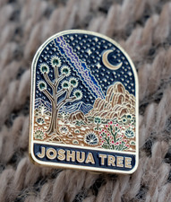 Joshua Tree Enamel Pin - National Park Travel Souvenir - Hiking Backpack Pin picture